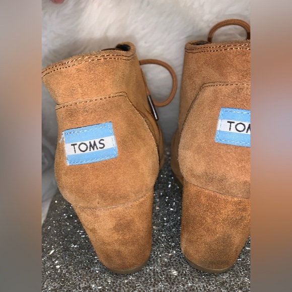 TOMS Suede wedge ankle boots booties women’s size 7.5 - Picture 13 of 13